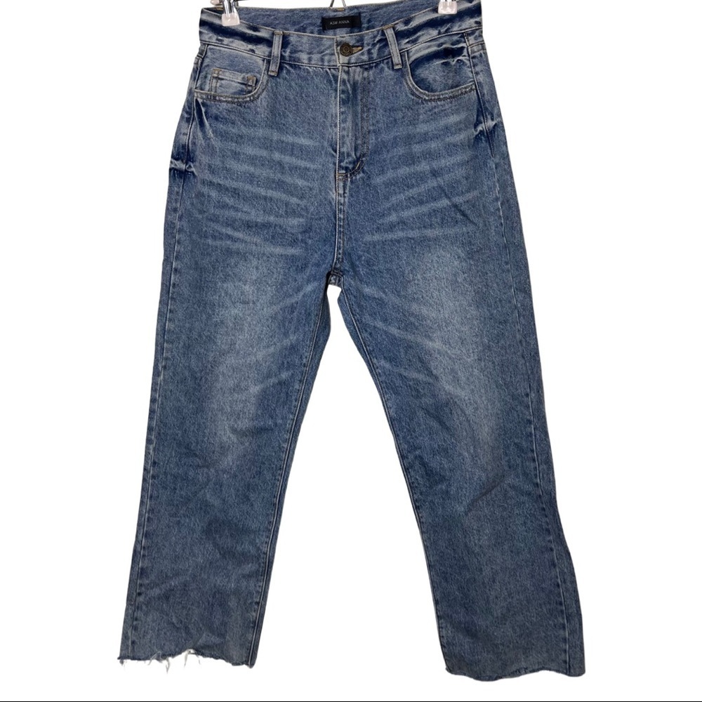 ASM ANNA light wash high rise crop leg jeans size M 28